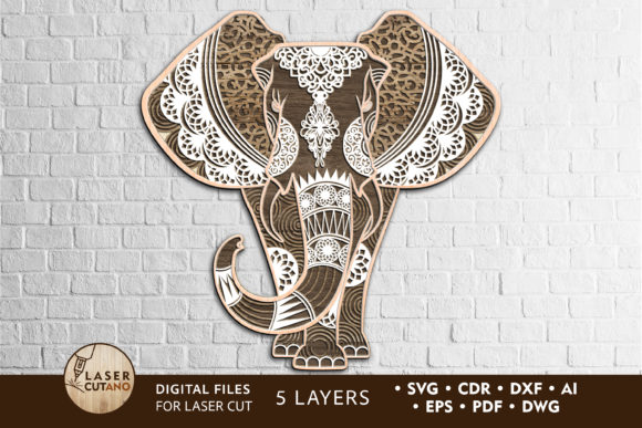 Elephant Vector Files for Laser Cutting: Creative Design Templates