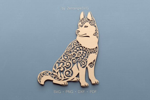 Husky Dog SVG Paper Cut & Laser Cutting