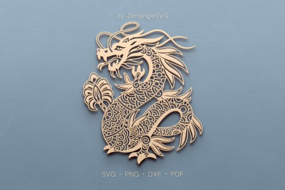 Intricate Dragon SVG: Paper Cut & Laser Cutting Templates