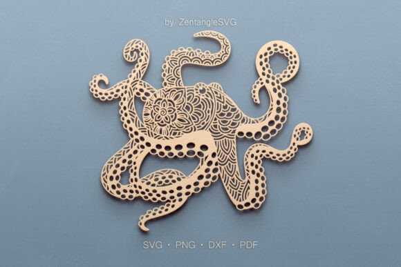 Octopus SVG Paper Cut & Laser Cutting