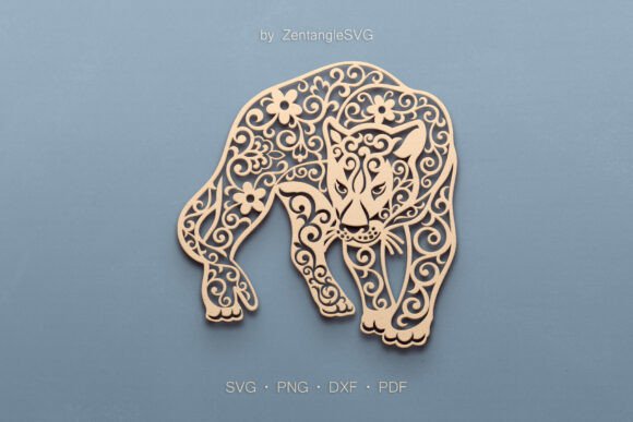 Panther SVG Paper Cut & Laser Cutting: Intricate Design Templates