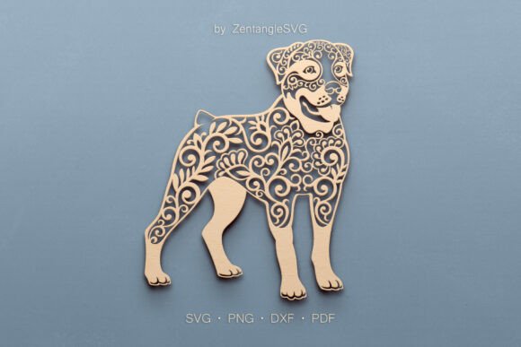 Rottweiler Dog SVG Paper & Laser Cutting