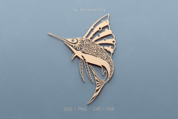 Sailfish SVG Paper Cut & Laser Cutting Digital Template