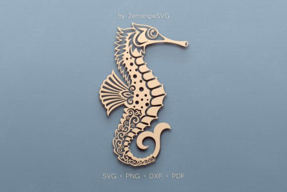 Seahorse SVG Paper Cut & Laser Cutting: Intricate Digital Designs