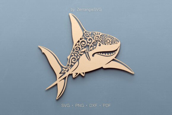 Shark SVG Paper Cut & Laser Cutting Templates