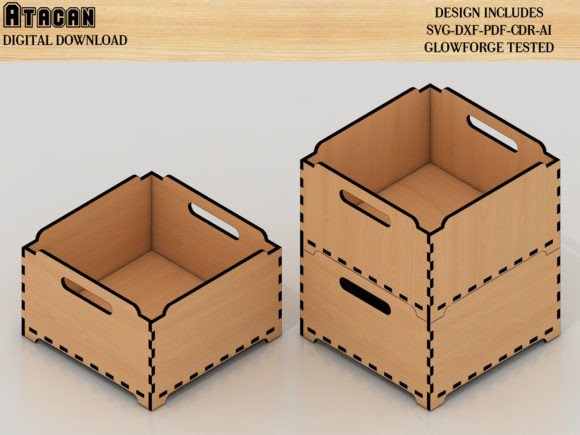 Stackable Box Laser Cutting Templates for Creative Projects