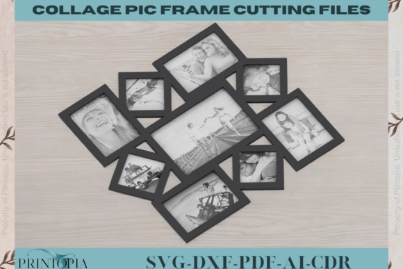 Transform Your Space with Collage Frame Design Laser Cutting 092