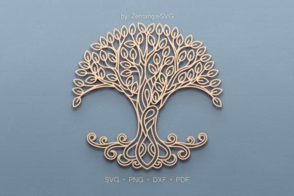 Tree of Life SVG: Intricate Paper Cut & Laser Design